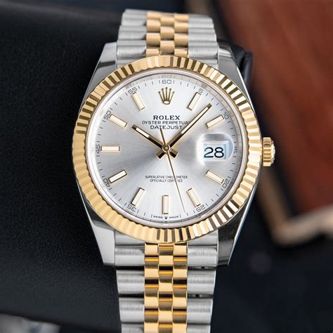 value of used 1980 silver and gold rolex